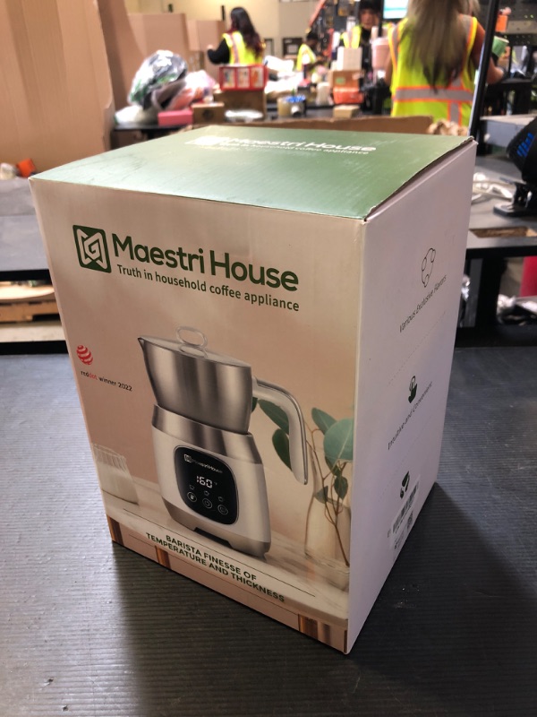 Photo 1 of Maestri House Milk Frother, 21OZ Variable Temp and Froth Thickness Milk Frother and Steamer, Smart Touch Control Milk Warmer, Dishwasher Safe, Memory Function for Latte Cappuccino Hot Chocolate