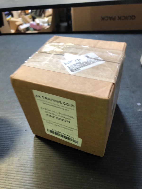 Photo 1 of AK Trading 4-Pack Pine Green All Purpose Sewing Thread Cones (6000 Yards Each) of High Tensile Polyester Thread Spools for Sewing, Quilting, Serger Machines, Overlock, Merrow & Hand Embroidery