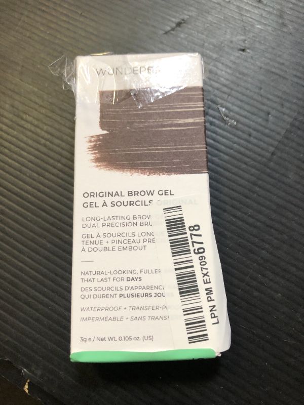Photo 1 of WUNDERBROW Eyebrow Gel, Waterproof, Smudgeproof, Lasts for Days, Shade: Deep Black/Brown, Vegan and Cruelty-Free