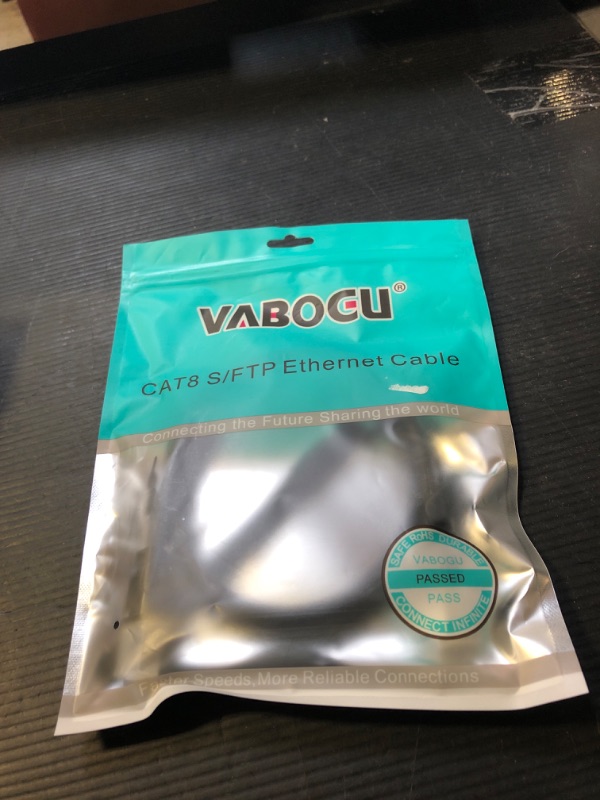Photo 1 of Vabogu Cat 8 Ethernet Cable, 3ft Heavy Duty High Speed Internet Network Cable, 26AWG, 2000Mhz 40Gbps with Gold Plated RJ45 Connectors, Shielded for Indoor & Outdoor Use