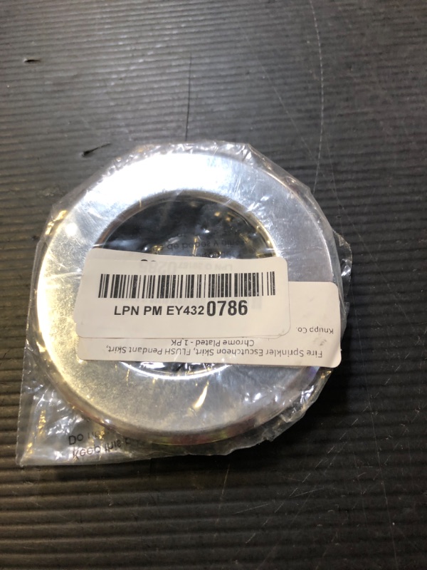 Photo 1 of Fire Sprinkler Escutcheon Skirt, FLUSH Escutcheon Pendant Skirt Chrome Plated, Works with Standard 401 Style Cup, Short Cup, and Retrofit 2 Piece Cup, Fire Sprinkler Skirt