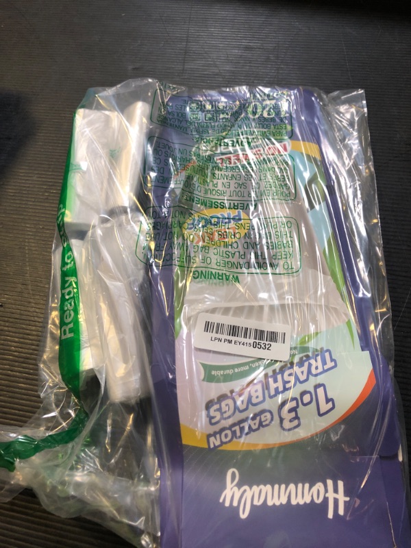Photo 1 of 1.3 Gallon 120 pcs (1.2-1.3 Gal) Small Clear Trash Bags, Strong 1.2 Gallon 1.3 Gallon Garbage Bags, Bathroom Trash Can Bin Liners,Mini Bags Waste Basket Liner,Fit 5-6 Liter, 1-1.3 Gal (1.3C120)