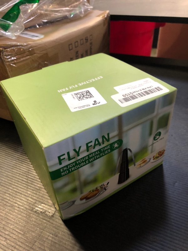 Photo 1 of Fly Fans for Tables, Fly Fan Outdoor Indoor Keep Flies Away, Table Top Spinner with Holographic Blades, Flies Deterrent for Picnic, Restaurant, Party, Home, BBQ (4 Pack)