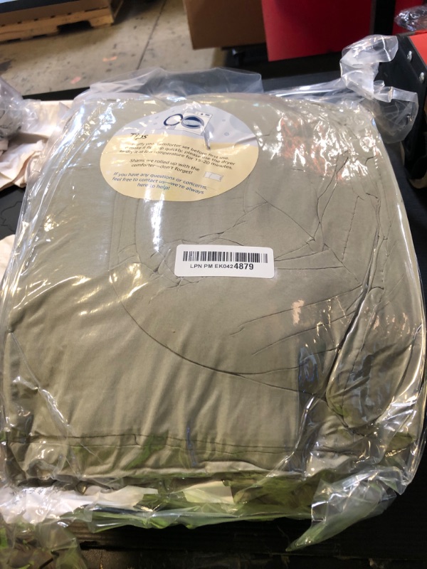 Photo 1 of WRENSONGE Full Size Comforter Set- 7 Pieces Sage Green Bed in a Bag Full Size Comforter with Fitted Sheet, Flat Sheet, 2 Pillow Shams, 2 Pillowcases, Warm Bedding Sets for All Season