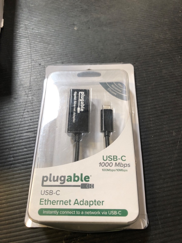 Photo 1 of Plugable USB C to Ethernet Adapter, Fast and Reliable Thunderbolt or USB C to Gigabit Ethernet Adapter, Compatible with Windows, Mac, iPhone 15, ChromeOS, Dell XPS, Switch