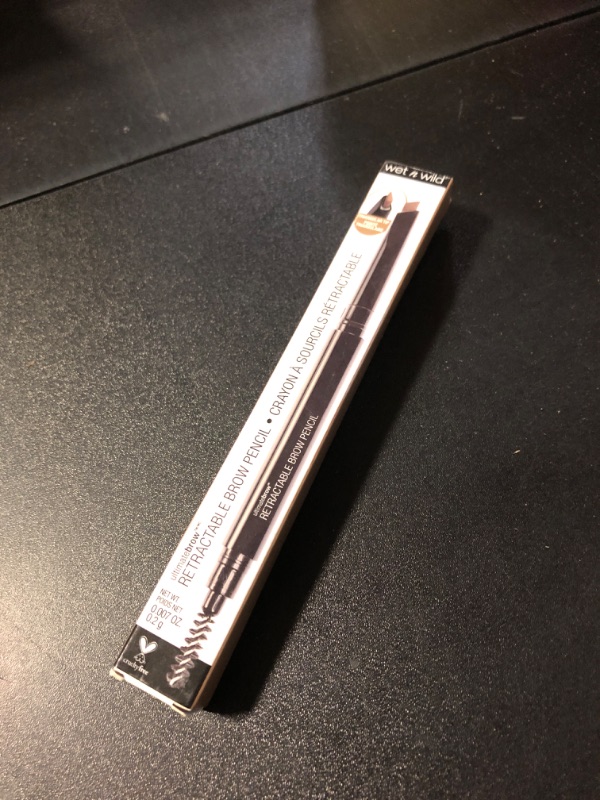 Photo 1 of wet n wild Ultimate Eyebrow Retractable Definer Pencil, Taupe, Dual-Sided Brow Brush, Fine Tip, Shapes, Defines, Fills Brow Makeup