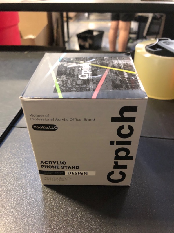 Photo 1 of Crpich Acrylic Cell Phone Stand, Portable Clear Phone Stand for Desk, Compatible with Phone16 15 14 13 Pro Max Mini 12 11 Plus SE, Switch, Android Smartphone, Pad, Tablet, Desk Accessories