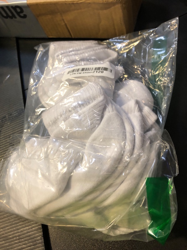 Photo 1 of Hanes Ultimate womens 6-pack Ankle athletic socks, White, Shoe Size 5-9 US
