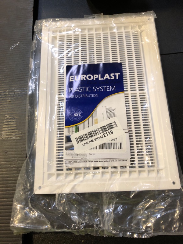 Photo 1 of 10" x 7" Inch White Plastic Ventilation Grille with Insect Mesh. HVAC. Indoor Vent Cover. Does NOT Include Screws