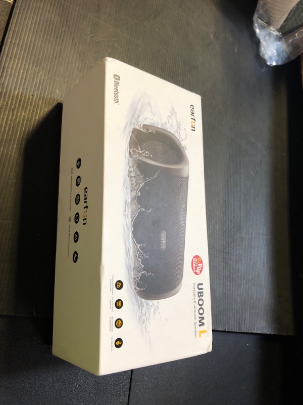 Photo 1 of EarFun UBOOM L Bluetooth Speaker, Portable Speaker 28W Loud Stereo Sound, Rich Bass, IP67 Waterproof & Dustproof, Dual Pairing, Built-in Mic, Low Latency, Wireless Speakers for Party, Indoor & Outdoor