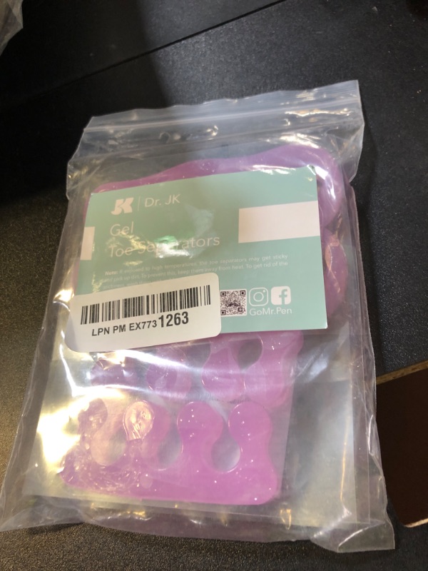 Photo 1 of Dr. JK- ToePal Gel Toe Separator, 2 Pairs, Toe Spacers, Bunion Corrector