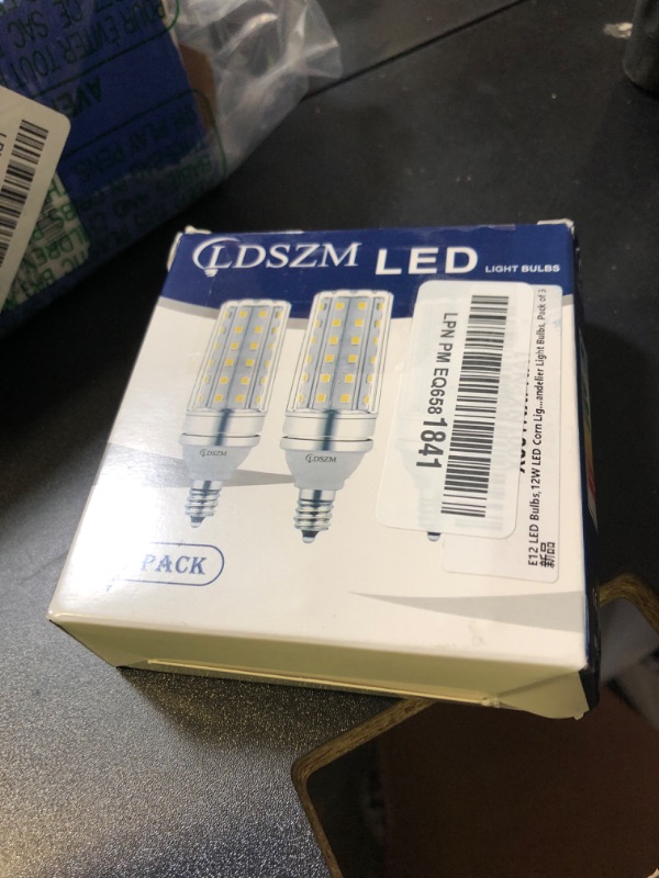Photo 1 of E12 LED Bulbs,12W LED Corn Light Bulb, E12 LED Bulb 100W Equivalent 1200 Lumen Daylight 5000K, Non-Dimmable LED Candelabra Light Bulbs, E12 Candelabra Base Chandelier Light Bulbs, Pack of 3