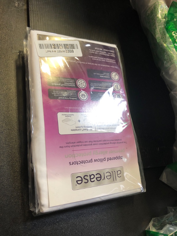 Photo 1 of Set of 2 Standard/Queen AllerEase Pillow Protectors - Temperature Balancing, Allergist Recommended - Premium Breathable, Zippered Protectors