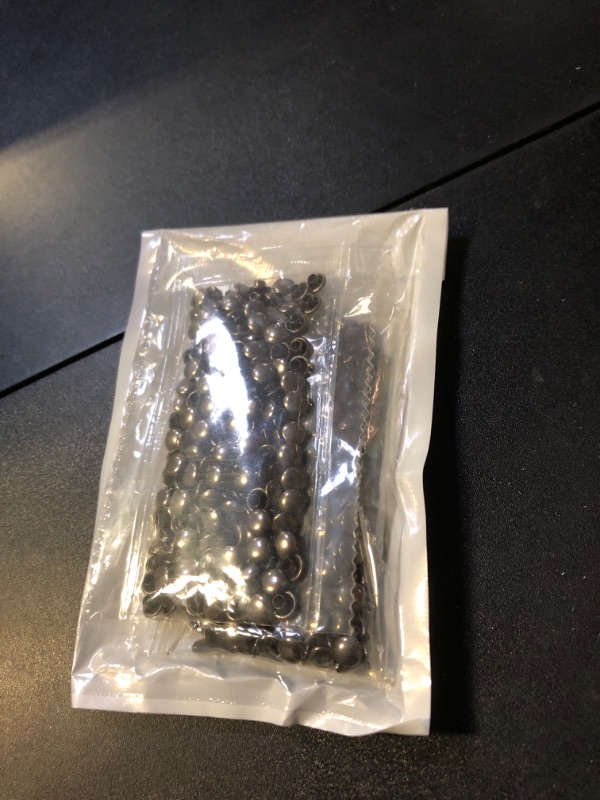 Photo 1 of 200Sets 6mm Round Double Caps Rivets, Leather Rivets Metal Tubular Studs for Bags Hats Shoes Clothing Leather DIY Craft Repair and Decoration (Gun Black)