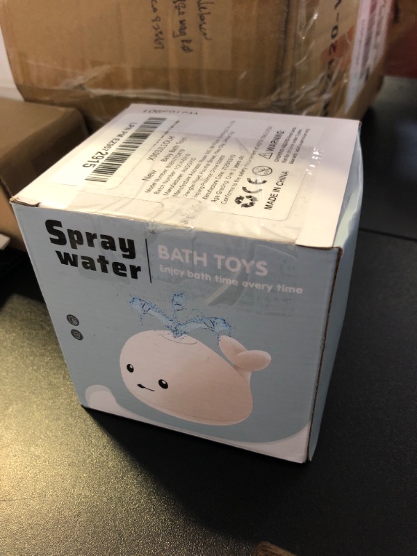 Photo 1 of ANGGIKO Baby Bath Toys, Toddler Bath Toys for Kids Ages 1-3, Light Up Whale Bath Toy Sprinkler, Pool Water Table Infant Baby Toys 6-12-18 Months, Bathtub Fountain Toy, Toddler 1st Birthday 1 2 3 Gifts