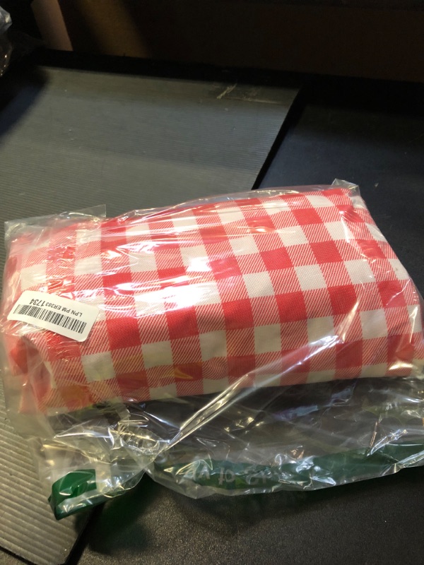 Photo 1 of SAMSIER Outdoor Picnic Blankets Waterproof Foldable Sandproof, Large Gingham Cute Picnic Mat Washable Portable for Park Beach Camping Courtyard (Red, 60"×80")
