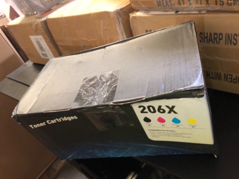 Photo 1 of 206X Toner Cartridges High Yield 4 Pack Compatible for HP 206X 206A Set for HP Color Laserjet Pro M255dw M255nw MFP M283fdw M283cdw M282nw M283fdn Printer(Black/Cyan/Yellow/Magenta)
