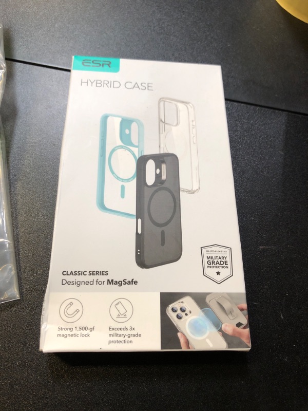Photo 1 of ESR for iPhone 16 Pro Max Case, Compatible with MagSafe, Shockproof Military-Grade Protection, Magnetic Phone Case for iPhone 16 Pro Max, Classic Hybrid Case (HaloLock), Clear
