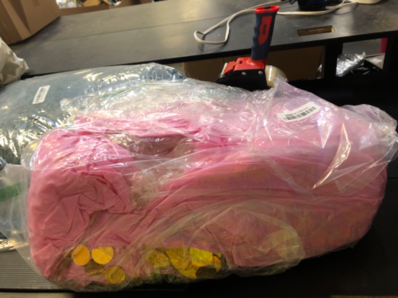 Photo 1 of 72 Inch Giant Pink Inflatable Beach Ball 6 ft Large Glitter Beach Ball UV Resistant Jumbo Swimming Pool Ball Clear Confetti Ball with a Repair Tape Floatable Ball for Swimming Beach Pool Party Decor