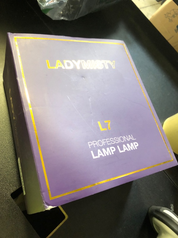 Photo 1 of LadyMisty 268W Cordless UV Nail Lamp, Rechargeable UV Light for Gel Nails with Unique Knob, New Dual Lamp Beads & Sparkling Rhinestones Diamond, Professional Nail Dryer for Nail Salon & Home (Pink)