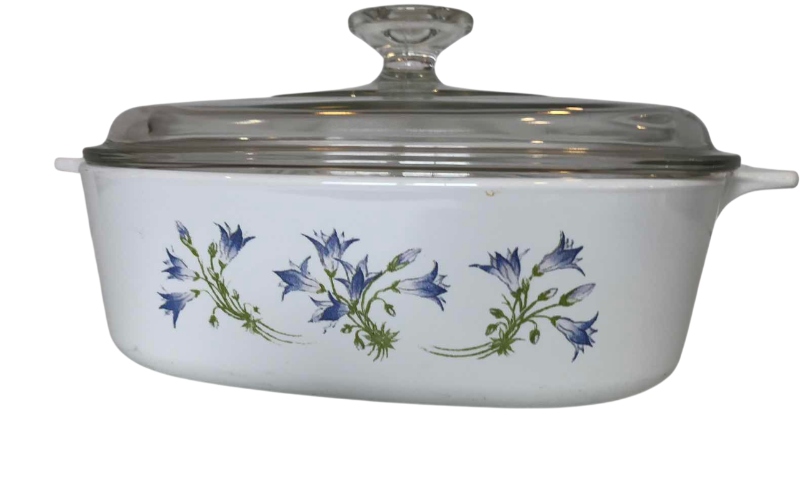 Photo 1 of VINTAGE CORNING WARE BLUE DUSK BELLS CASSEROLE DISH 2 LITER