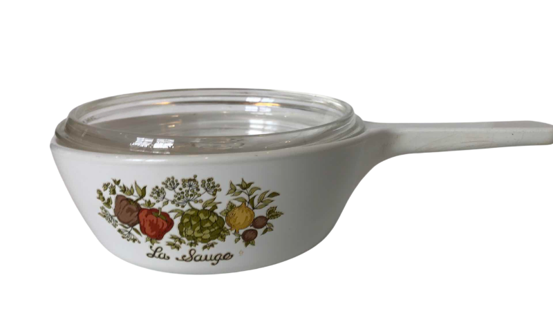 Photo 1 of VINTAGE CORNING WARE LE SAUGE SPICE OF LIFE PAN WITH LID