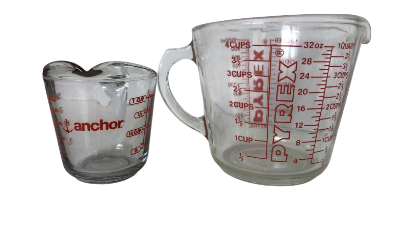 Photo 1 of PYREX 1 QUART AND ANCHOR HOCKING  1 CUP MEASURING CUPS