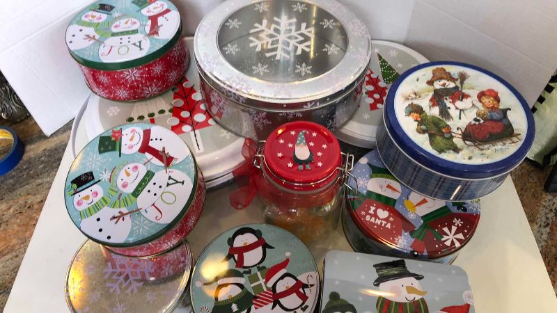 Photo 1 of CHRISTMAS THEMED STORAGE ITEMS