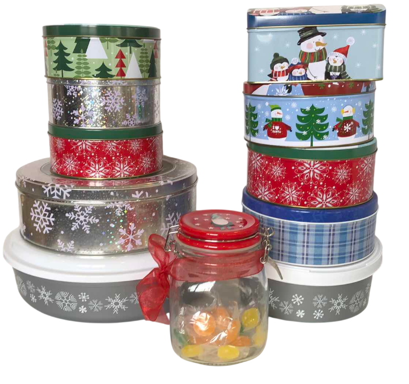 Photo 1 of CHRISTMAS THEMED STORAGE ITEMS