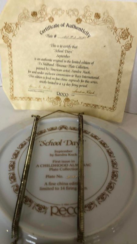 Photo 1 of NORMAN ROCKWELL “GRAND PA’S GIFT” AND “SCHOOL DAYS” COLLECTIBLE PLATES