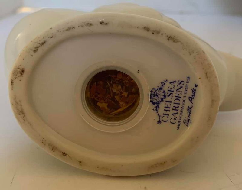 Photo 1 of PORCELAIN SAUCE DISH 7”H, SMALL TEA POT & POTPOURRI DUCK