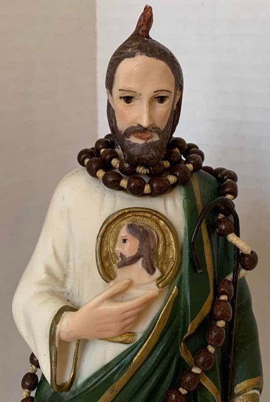 Photo 1 of CATHOLIC SAINT JUDE THADDEUS STATUE 12”H
