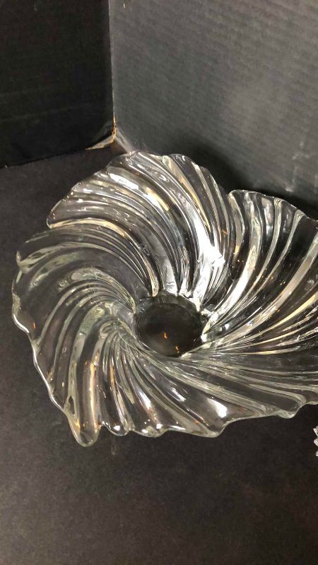 Photo 1 of PAIR OF CRYSTAL VASES MIKASA