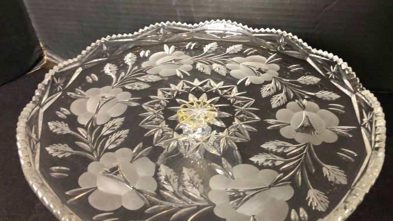 Photo 1 of CRYSTAL CAKE STAND OR COMPOTE 12”