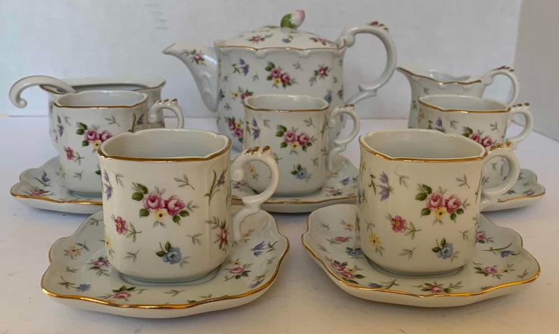Photo 1 of JAPANESE TAKAHASHI “VICTORIA” PATTERN PORCELAIN TEA SET