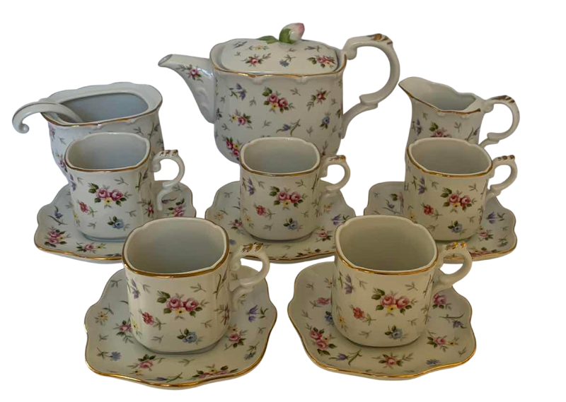 Photo 1 of JAPANESE TAKAHASHI “VICTORIA” PATTERN PORCELAIN TEA SET
