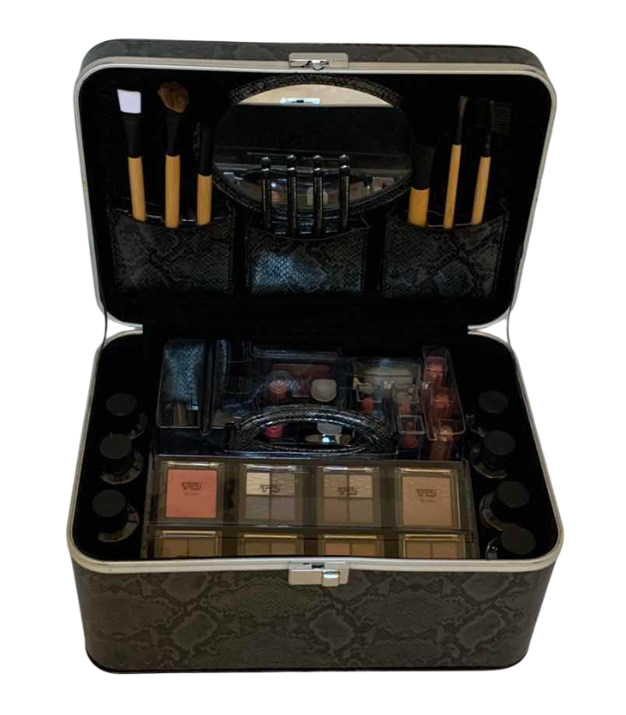 Photo 1 of TCI VINTAGE COLORS 49-PIECE COSMETIC COLLECTION SET IN TRAVEL CASE