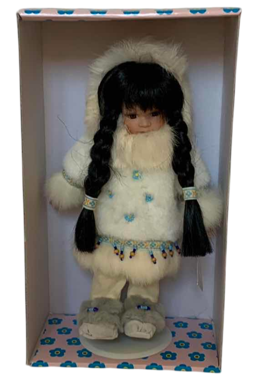 Photo 1 of PORCELAIN ESKIMO DOLL 11”H