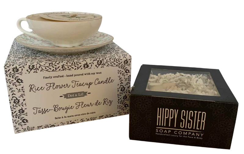 Photo 1 of RICE FLOWER TEACUP CANDLE & HAND SOAP