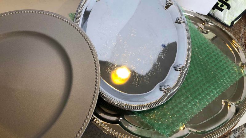 Photo 1 of STONE CUTTING BOARD, LAZY SUSAN AND SERVING PLATES