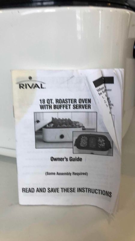 Photo 1 of RIVAL 18 QT. ROASTER OVEN WITH BUFFET SERVER