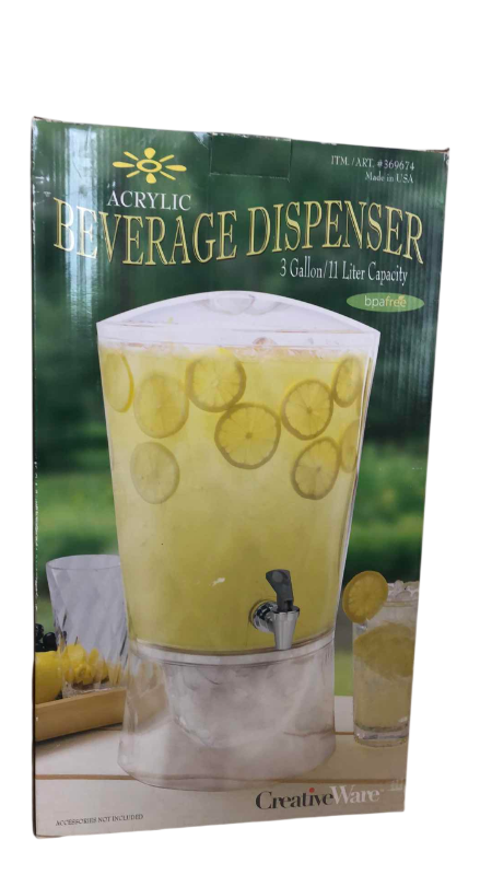 Photo 1 of CREATIVEWARE ACRYLIC BEVERAGE DISPENSER 3 GALLON
