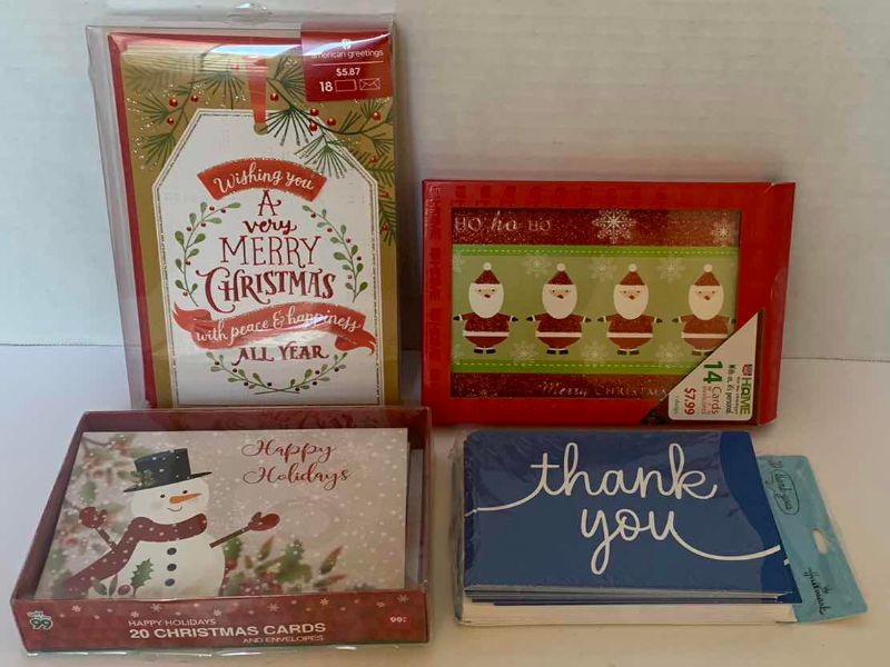 Photo 1 of CHRISTMAS & THANK YOU CARDS, MUSIC CD'S & COIN WRAPPERS