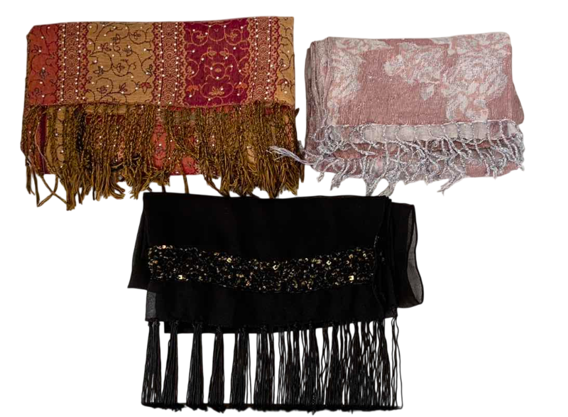 Photo 1 of BEADED & METALLIC SCARVES