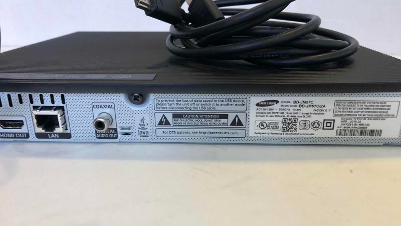 Photo 1 of SAMSUNG BLU-RAY PLAYER MODEL BD-JM57C