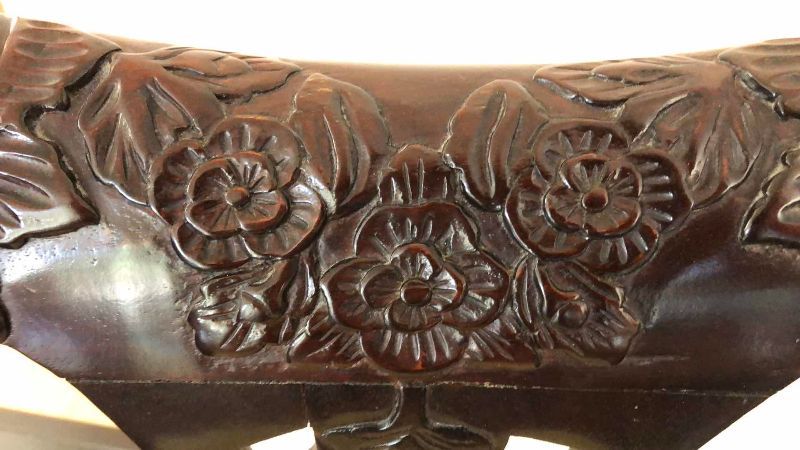 Photo 1 of GEORGE III STYLE CARVED MAHOGANY SIDE CHAIR WIDE CLAW FEET