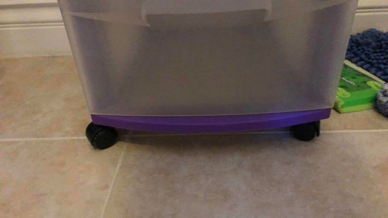 Photo 1 of FIVE DRAWER STORAGE CABINET WITH WHEELS AND HARD FLOOR CLEANING TOOLS