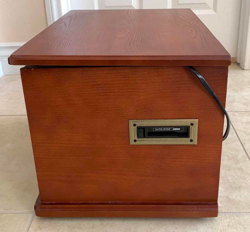Photo 1 of INNOVATIVE TECHNOLOGY WOODEN MUSIC CENTER WITH RECORDABLE CD PLAYER 20” X 13” X 12”H