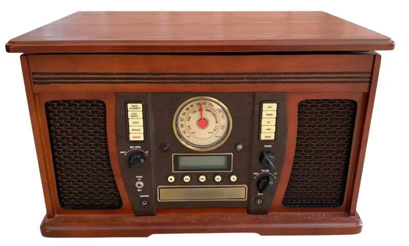 Photo 1 of INNOVATIVE TECHNOLOGY WOODEN MUSIC CENTER WITH RECORDABLE CD PLAYER 20” X 13” X 12”H