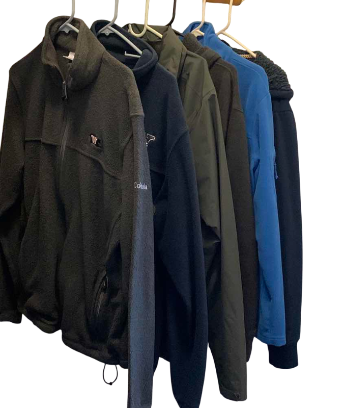 Photo 1 of MENS COLUMBIA, EDDIE BAUER, ST JOHN’S BAY & ORIGINAL WEATHERPROOF JACKETS (6) SIZE M-XL